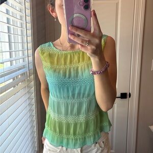 Giorgio Fiorelli Green and Teal Ombre Sleeveless Camisole